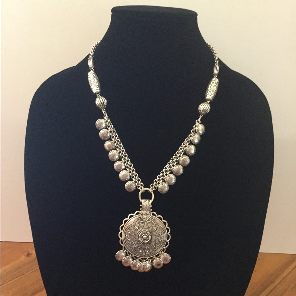 Beautiful Costume Silver Necklace